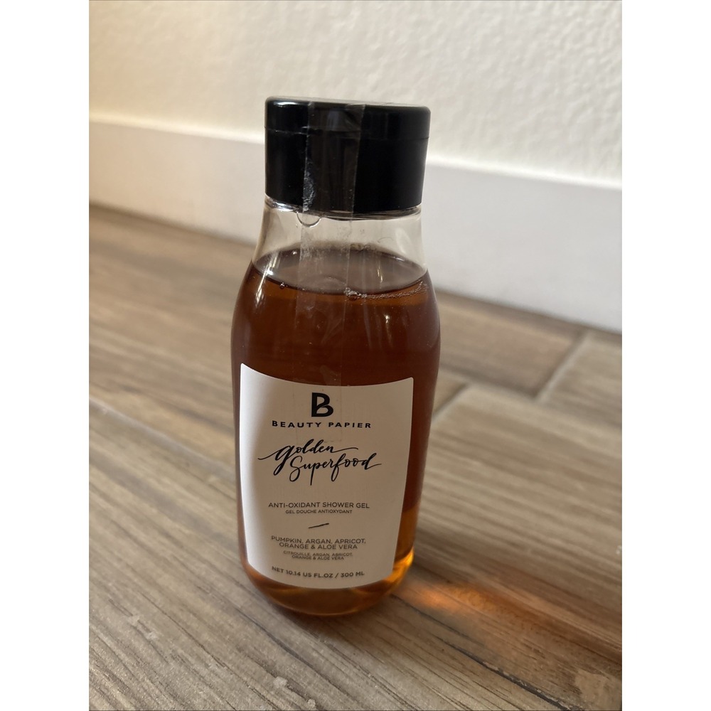 Beauty Papier Golden Superfood Anti-Oxidant Shower Gel 10.1oz | New No Box